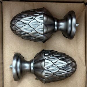 Ballard Designs Six Artichoke Finnials in Pewter